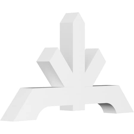 Ekena Millwork Vanguard Architectural Grade PVC Gable Bracket, 60"W x 35"H x 6"D x 6"F, 14/12 Pitch GBP060X35X0606VAN00